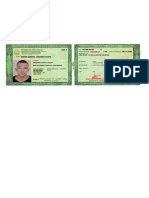 Documento de identidade brasileiro com informações pessoais