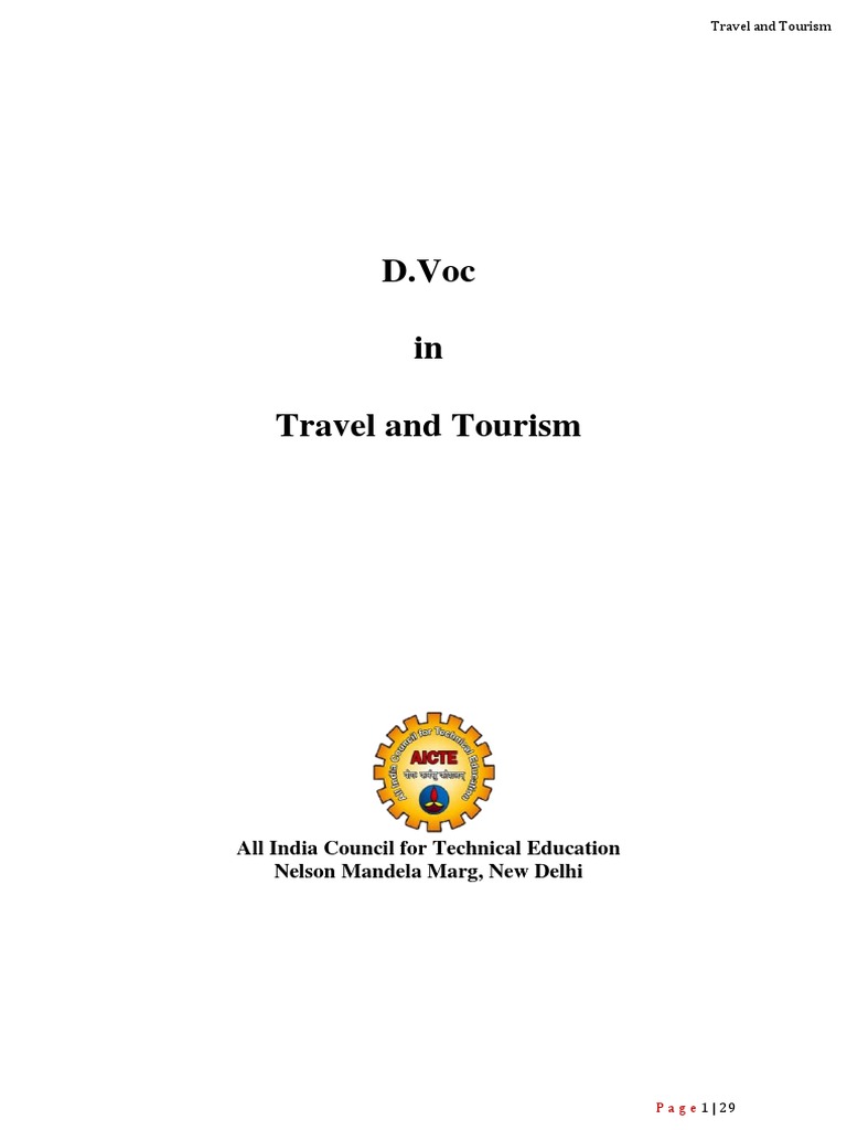 D Voc For Travel and Tourism PDF Marketing Tourism