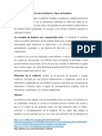 Historia de La Auditoria y Tipos de Auditoria