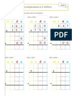 Fiches Multiplication Posée À 3 Chiffres