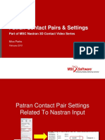Patran Contact Pairs Settings Web of MSC Nastran 3d Contact Video Series Mica