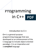 Programming in C++