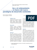 Los Humedales y El Ordenamiento Territorial en El Marco Del Nuevo Paradigma de Desarrollo Sostenible