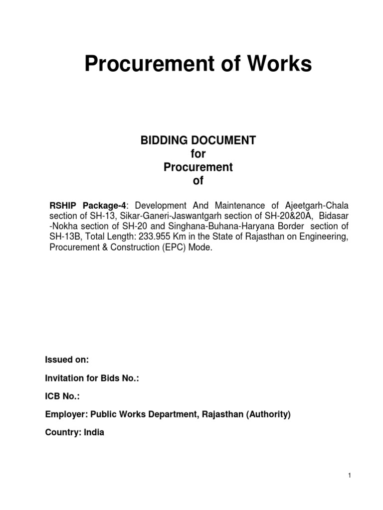 Rajasthan state public procurement portal pdf conflict of interest