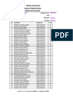 Student List Per Section Report