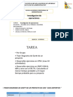 Investigación de operaciones UNMBA: Diagramas de Gantt, CPM y PERT