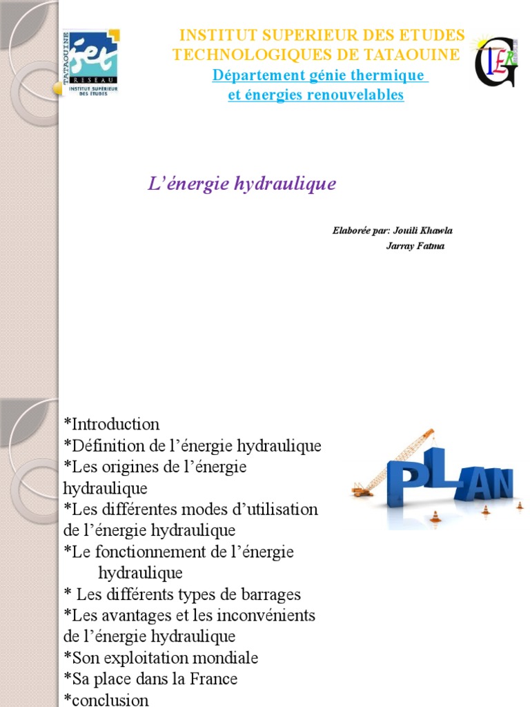 Avantages et inconvénients de l'énergie hydraulique PDF Énergie — free download