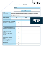 Internal Verification of Assessment Decisions - BTEC (RQF) : Higher Nationals