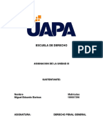 Asignacion de La Unidad III. Derecho Penal General. Miguel Barinas