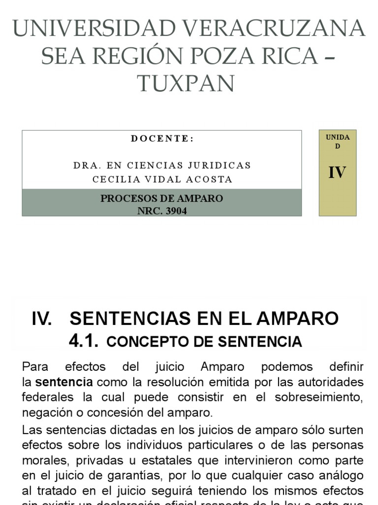 Sentencias en el Juicio de Amparo | PDF | Sentencia (ley) | Ley ...