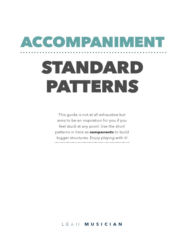 Piano Patterns Guide PDF Chord (Music) Rhythm
