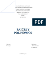 Informe Multiplicacion y Division de Raices