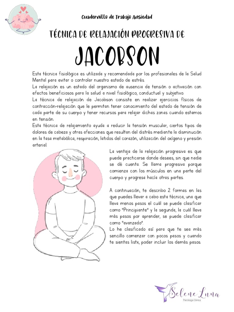 Técnica de Relajación de Jacobson - Psic. Selene Luna | PDF | Medicina ...