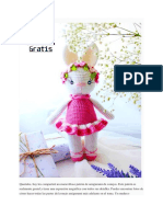 Conejo de Primavera en Vestido Amigurumi PDF Patron Gratis