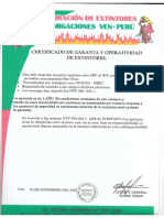 Certificado Extintores