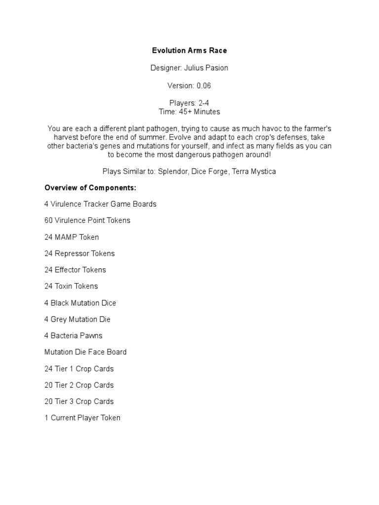 Evolution Arms Race v.06 PDF Virulence Infection