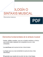 Morfología o sintaxis musical: elementos básicos