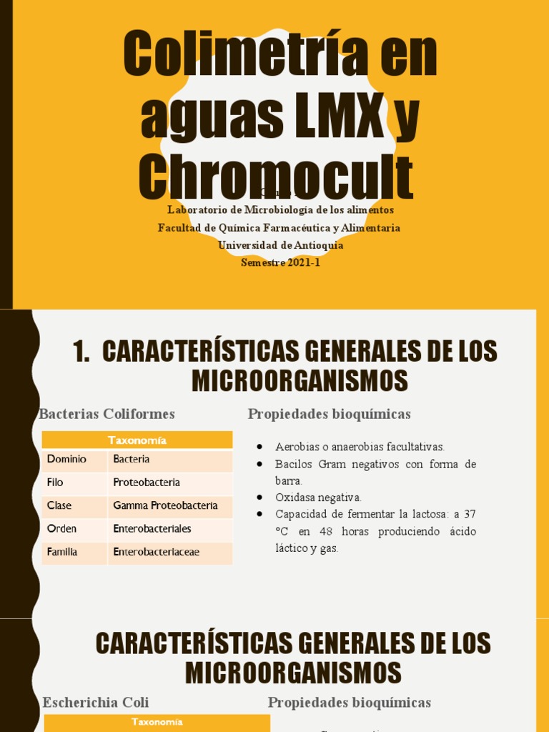 Colimetría en Aguas LMX y Chromocult | PDF | Escherichia coli ...
