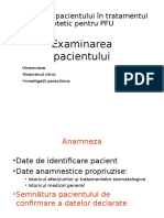 Examinarea pacientului în tratamentul protetic pentru PFU