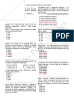 Resolver problema de porcentagem envolvendo preço de passagem, população de fumantes e outros