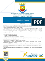 Fundatec 2020 Prefeitura de Alpestre Rs Auditor Fiscal Prova