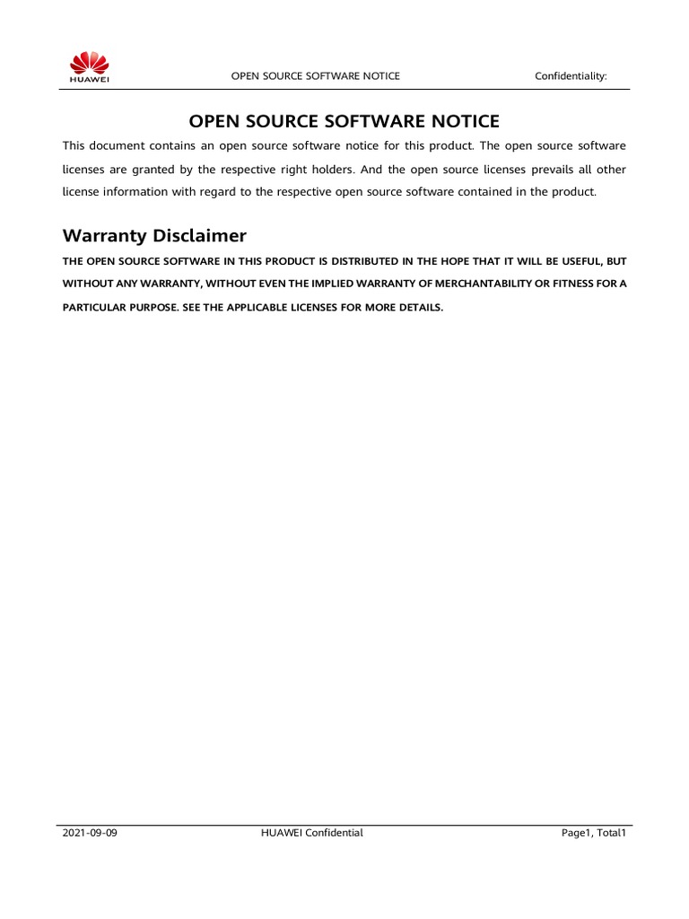 Open Source Software Notice PDF