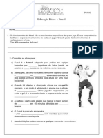 Atividade de Educação Física Futsal 5º Ano 25 05