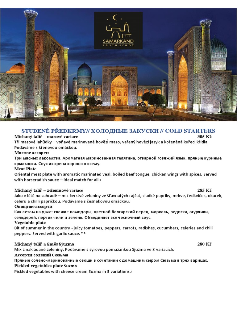 Menu CZ | PDF