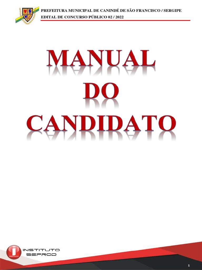 Edital GCM Caninde de Sao Francisco SE 2022 1 PDF