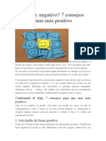 7 Técnicas para Ser Positivo