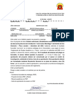 Solicitud Al Comité de Investigación