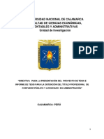 Directiva para Proyecto y Tesis Facultad Ceca