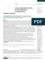 Effectiveness of Using Calligraphic Activity To Treat People With Schizophrenia - A Randomized Controlled Trial in Southern Taiwan