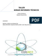 Taller Cómo elaborar Informes Técnicos