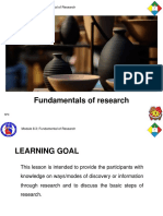 Fundamentals of Research