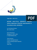 AHP Maintenance Strategy Selection at Indonesia Shipyard