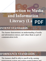 SHS - MIL L01 - Introduction To Media and Information Literacy (Lab)