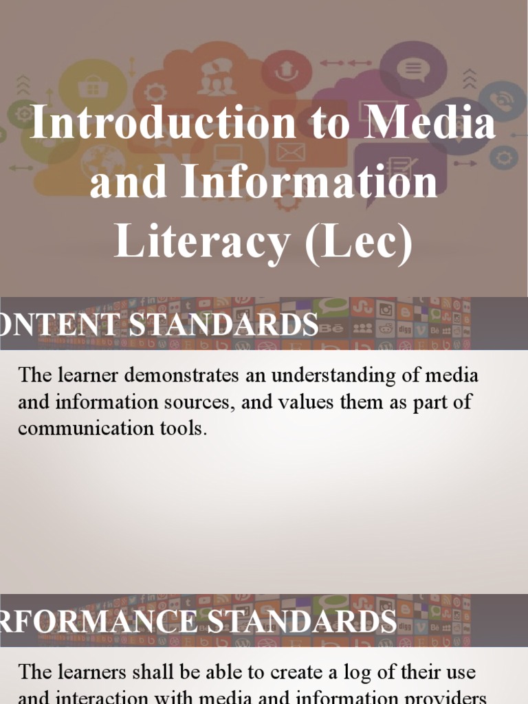 Understanding Media and Information Literacy | PDF | Information ...