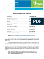 2020 Most Common Exposures of Radiation Fact Sheet