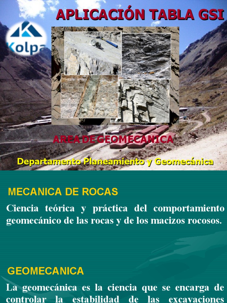 Aplicación Del GSI - Modificadov5 | PDF | Roca (geología) | Naturaleza