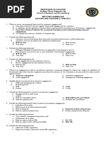 Udd - Pre01 - Auditing and Assurance Principle - Midterm Examination
