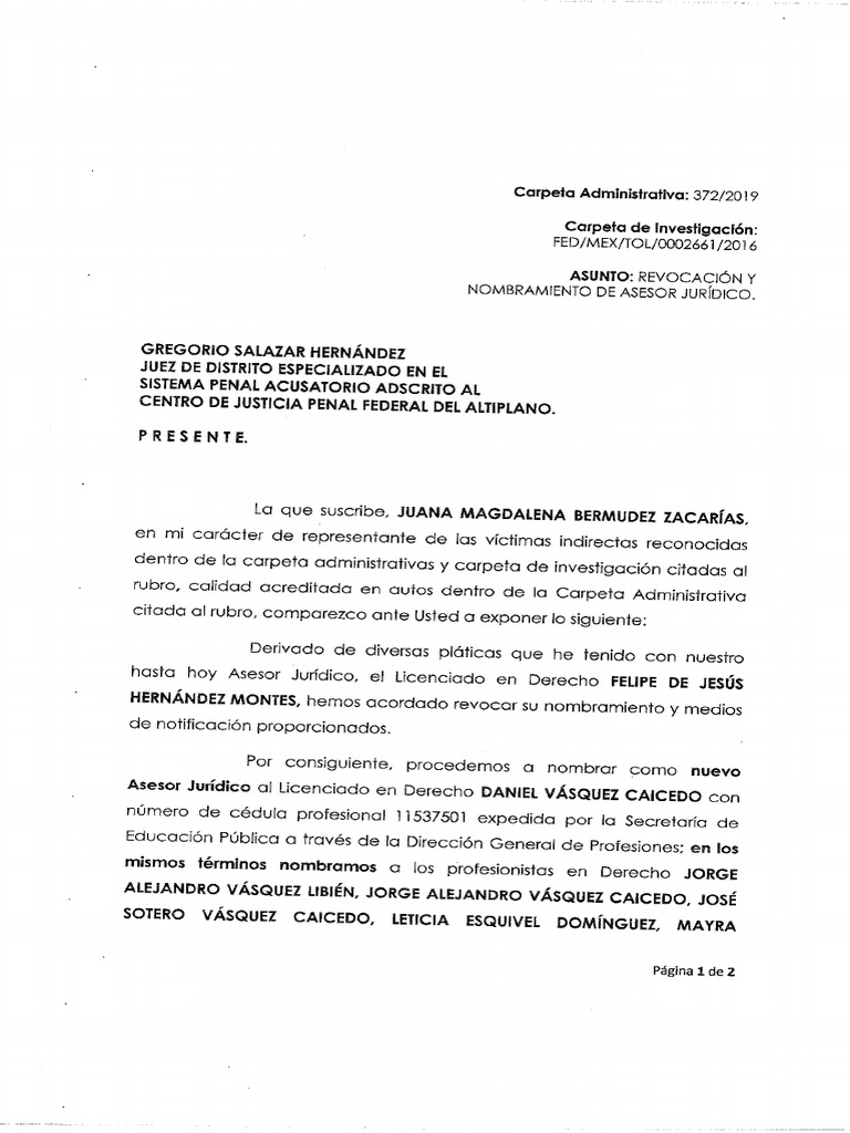 Revocacion y Designacion | PDF