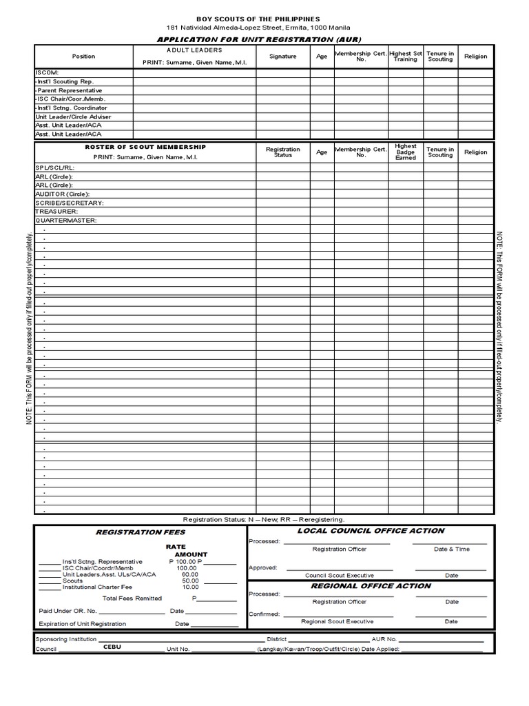 AUR Form 1 1 | Download Free PDF | Patriotic And National Organizations ...