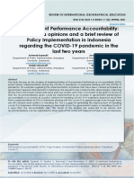 Achmad Supandi Et Al (2021) Government Performance Accountability: New Media Opinions and A Brief Review of Policy Implementation in Indonesia Regarding The COVID-19 Pandemic in The Last Two Years