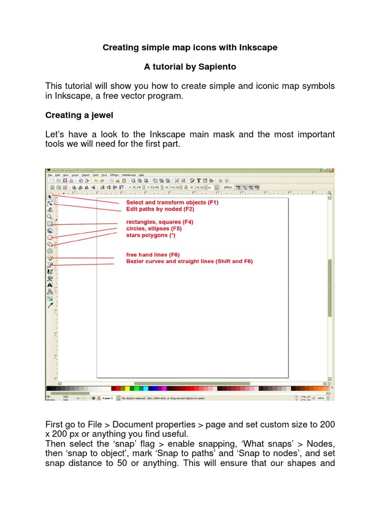 Creating Simple Map Icons and Curved Text With Inkscape | PDF