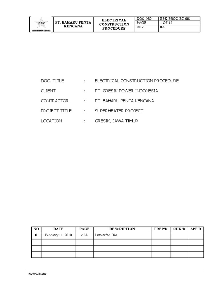 Factory And Warehouse Electrical Construction Procedure preview