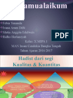 Kuantitas Dan Kualitas Hadis