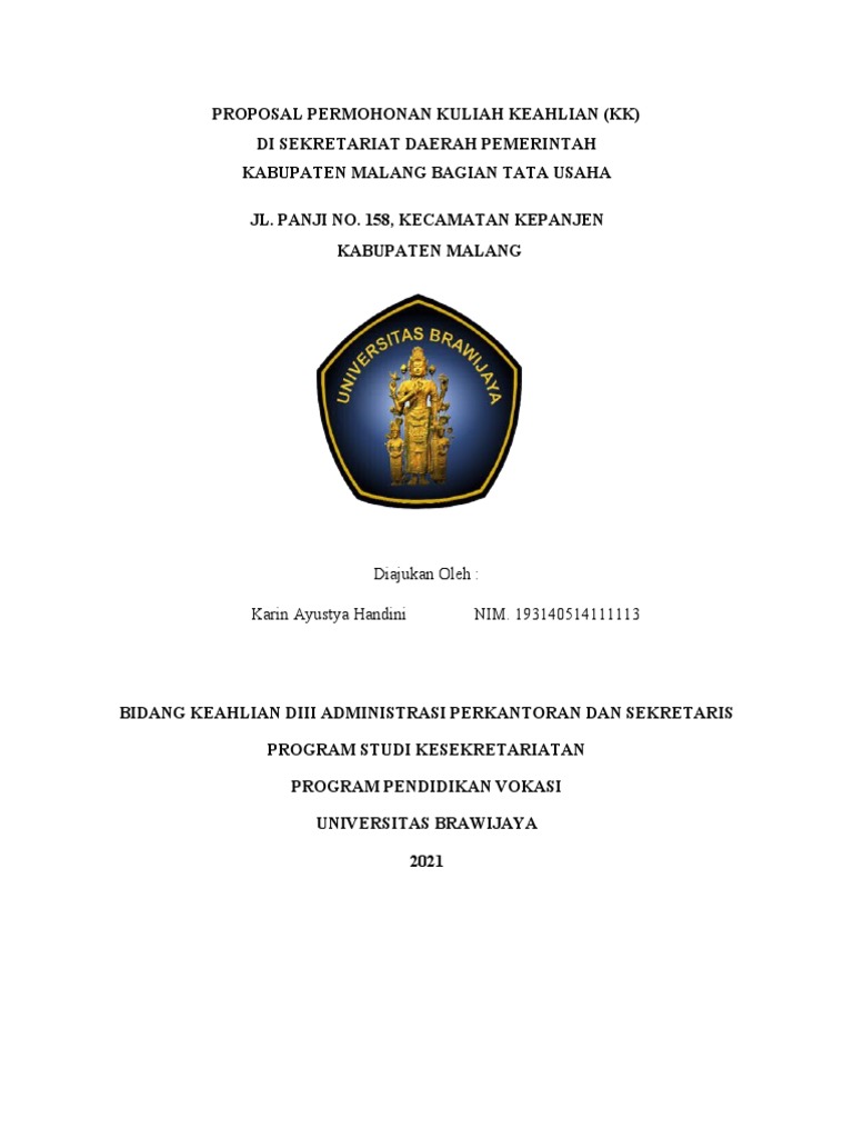 Proposal Kuliah Keahlian di Malang | PDF | Bisnis | Seni