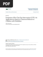 Evaluation of The Class Pass Intervention (CPI) - An Application T