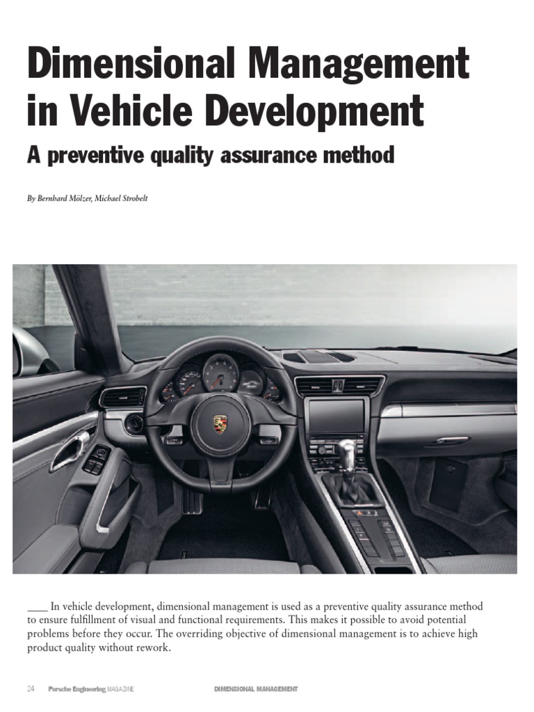 Dimensional Management in Vehicle Development | PDF | Engineering ...